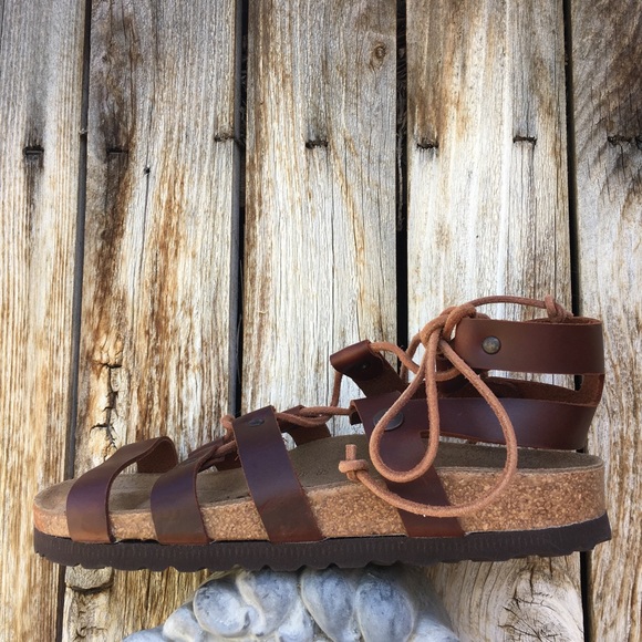 NWT Birkenstock Cleo Gladiator Sandal Cognac 37 - Picture 2 of 8
